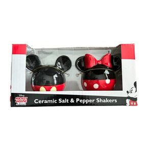 MICKEY MOUSE CERAMIC SALT & PEPPER SHAKERS BRAND NEW IN BOX